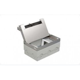 Люк в пол на 4 поста (45 х 45 мм) сталь, с коробкой и суппортом, вровень с полом 70204