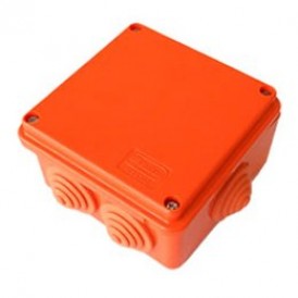 Ecoplast JBS100 Коробка огнестойкая E60-E90,о/п 100х100х55,без галогена, 6 вых., IP55, 3P, (1,5-4 мм2) 43107HF