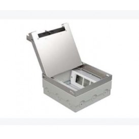 Люк в пол на 6 постов (45х45мм) сталь. с коробкой и суппортом, установка в уровень с полом, увел. углубление для напольного покрытия 70206