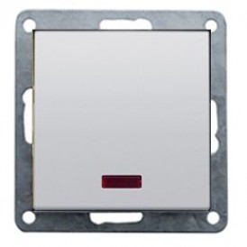 Ecoplast Переключатель 1-клавишный, на 2 направления, c индикатором (схема 6L) 16 A, 250 B 840403-1