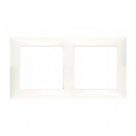 Ecoplast Рамка 2-постовая, натуральное стекло (белый) LK80 844213-1