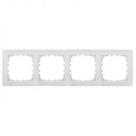 Ecoplast Рамка 4-постовая, натуральное стекло (белый) LK80 844413-1
