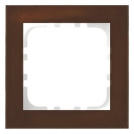 Ecoplast Рамка 1-постовая, натуральное стекло (серо-коричневый) LK80 844119-1
