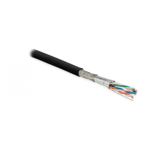 Витая пара, FTP-кабель SFTP4-C6A-S23-OUT-PE-BK-500 Hyperline