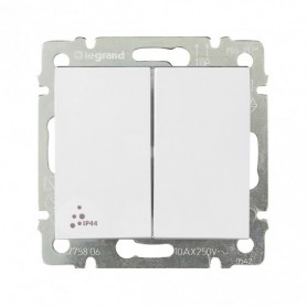 Переключатель 2-кл. на 2 направления IP44 Legrand Valena 770098 белый