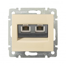 Розетка компьютерная RJ45х2 кат.5е Legrand Valena 774131 слоновая кость