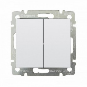 Переключатель 2-кл. на 2 направления Legrand Valena 774408 белый