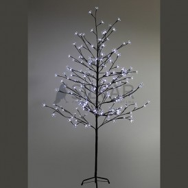 Дерево комнатное "Сакура", коричневый цвет ствола и веток, высота 1.5 метра, 120 светодиодов белого цвета Neon-night 531-265