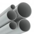 Труба ПВХ жёсткая гладкая д.63мм, тяжёлая, 2м, цвет серый