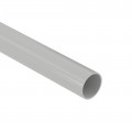Труба ПВХ жёсткая гладкая д.16мм, лёгкая, 2м, цвет серый