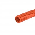 Труба ПНД гибкая гофр. д.32мм, тяжёлая без протяжки, 25м, цвет оранжевый