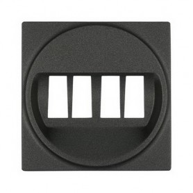 Накладка аудио-розетки Экопласт LK45 черный бархат