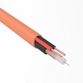 Комбинированный кабель для видеонаблюдения КВК-П 2 + 2х0,5 нг(А)-HF,   200м,  REXANT