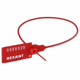 Пломба пластиковая номерная 320 мм красная REXANT