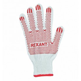 Перчатки х/б с покрытием ПВХ 5 нитей,  48-50 г REXANT