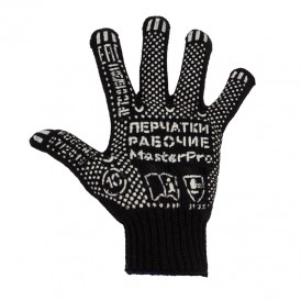 Перчатки полушерстяные с покрытием ПВХ Rexant 09-0211 черные 