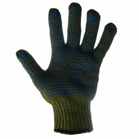 Перчатки х/б «Олива» с нанесением «Точка» 5 нитей,  66-68 г