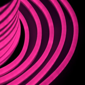 Гибкий Неон LED - розовый, оболочка розовая, бухта 50м Neon-night 131-027