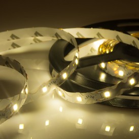 LED лента 12 В, 6 мм, S-образная плата, IP23, SMD 2835, 60 LED/m, цвет свечения теплый белый (3000 К)