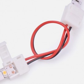 Коннектор соединительный (2 разъема) для одноцветных светодиодных лент с влагозащитой шириной 8 мм, длина 15 см LAMPER