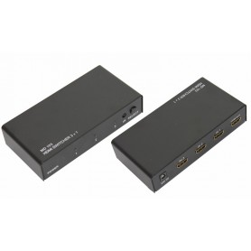 Переключатель HDMI 3 х 1, металл  REXANT