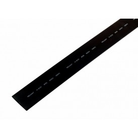 Термоусаживаемая трубка REXANT 25,0/12,5 мм, черная, упаковка 10 шт. по 1 м