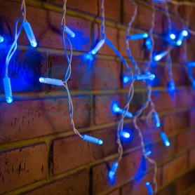 Гирлянда Айсикл (бахрома) светодиодный, 1,8 х 0,5 м, белый провод, 230 В, диоды синие, 48 LED|255-023| NEON-NIGHT