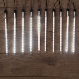 Гирлянда «Тающие сосульки» 24 В, комплект 10 шт. х 30 см, шаг 100 см, 420 LED, белый, соединяются