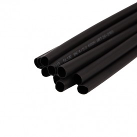 Термоусаживаемая трубка двухстенная клеевая 6,4/3,2 мм черная REXANT (уп.10 шт. по 1 м.)
