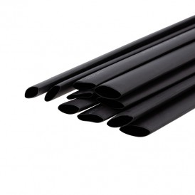 Термоусаживаемая трубка двухстенная клеевая 15,9/7,95 мм черная REXANT (уп. 10 шт. по 1 м)