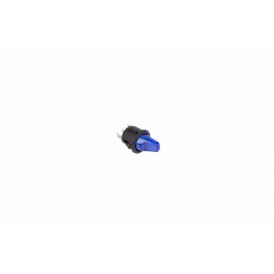 Выключатель клавишный круглый 12V 16А (3с) ON-OFF синий  с подсветкой  REXANT