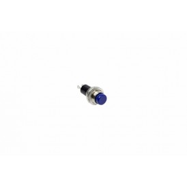 Выключатель-кнопка  металл 220V 2А (2с) (ON)-OFF  Ø10.2  синяя  Mini  REXANT