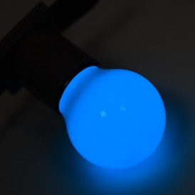 Лампа шар e27 5 LED  Ø45мм - синяя