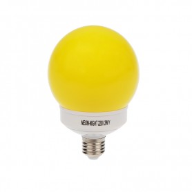 Лампа шар e27 12 LED  Ø100мм желтая