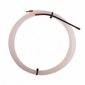 Протяжка кабельная REXANT (мини УЗК в бухте),  5 м нейлон,  d=3 мм,  латунный наконечник,  заглушка
