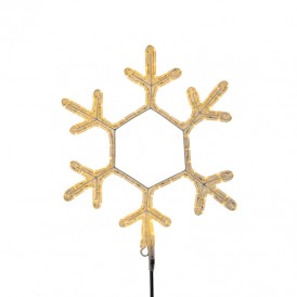 Фигура "Снежинка", цвет ТЕПЛЫЙ БЕЛЫЙ, размер 30х28см | 501-210 | NEON-NIGHT