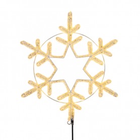 Фигура "Снежинка" цвет ТЕПЛЫЙ БЕЛЫЙ, размер 55*55 см  | 501-324 | NEON-NIGHT