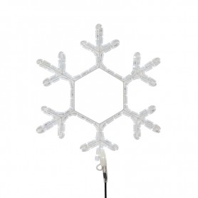 Фигура световая "Снежинка" цвет белый, размер 55*55 см, мерцающая | 501-337 | NEON-NIGHT