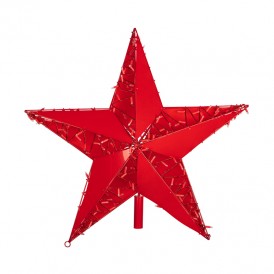 Светодиодная фигура Звезда 100 см, 200 светодиодов, с трубой и подвесом, цвет свечения красный NEON-NIGHT