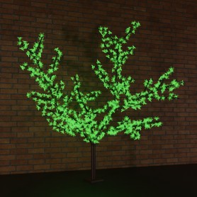 Светодиодное дерево "Сакура", высота 1,5м, диаметр кроны 1,8м, зеленые светодиоды, IP65 Neon-night 531-104