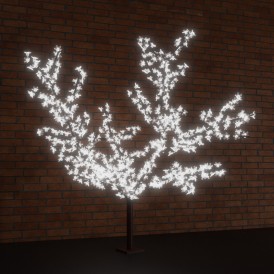 Светодиодное дерево "Сакура", высота 1,5м, диаметр кроны 1,8м, белые светодиоды, IP65 Neon-night 531-105