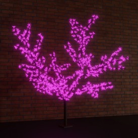 Светодиодное Дерево "Сакура", высота 2,4м, диаметр кроны 2,0м, фиолетовые диоды, IP 65 Neon-night 531-126
