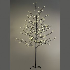Дерево комнатное "Сакура", коричневый цвет ствола и веток, высота 1.5 метра, 120 светодиодов теплого белого цвета Neon-night 531-267