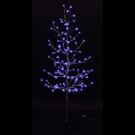 Дерево комнатное "Сакура", ствол и ветки фольга, высота 1.5 метра, 120 светодиодов синего цвета Neon-night 531-273