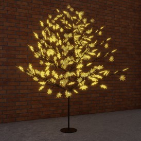 Светодиодное дерево "Клён", высота 2,1м, диаметр кроны 1,8м, желтые светодиоды, IP65 Neon-night 531-511