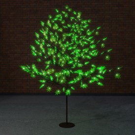 Светодиодное дерево "Клён", высота 2,1м, диаметр кроны 1,8м, зеленые светодиоды, IP65 Neon-night 531-514