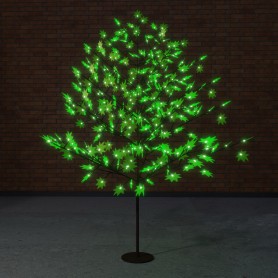 Светодиодное дерево "Клён", высота 2,1м, диаметр кроны 1,8м, зеленые светодиоды, IP65 Neon-night 531-514