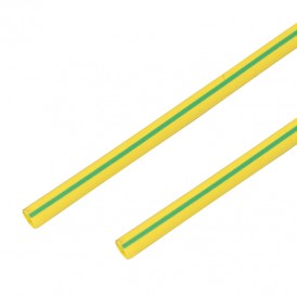 Термоусадочная трубка 12/6,0 мм, желто-зеленая, упаковка 50 шт. по 1 м PROconnect