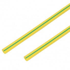 Термоусадочная трубка 60/30 мм, желто-зеленая, упаковка 10 шт. по 1 м PROconnect