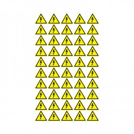 Наклейка знак электробезопасности «Опасность поражения электротоком» 25х25х25 мм REXANT 100 шт.